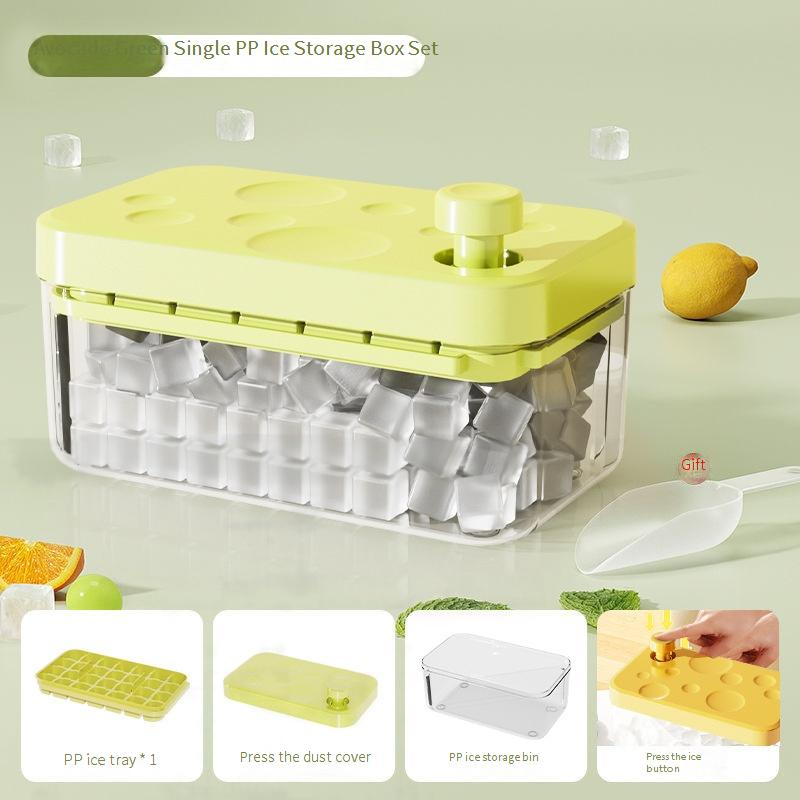 ​One-Push Silicone Ice Cube Tray - Quick Release, Reusable & BPA-Free Ice Maker For Cocktails & Beverages (Dishwasher Safe, 24-Cube Capacity)_voghion.com