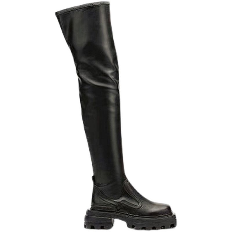 Fcld Long Tube Thick Sole Elastic Slim Looking Over The Knee Boots_voghion.com