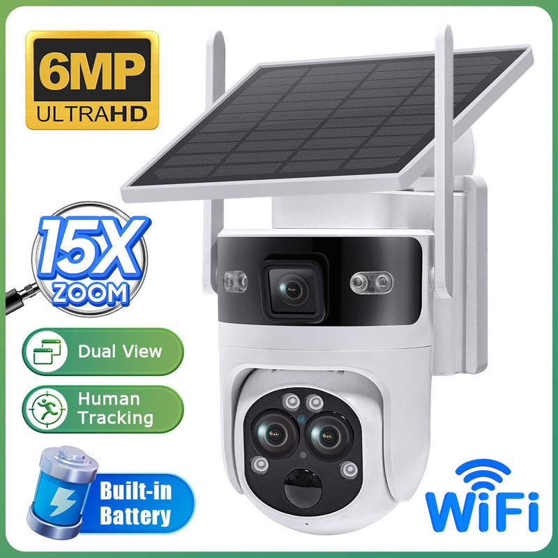 Cámaras de seguridad Exclusivas Nuevas Cámaras de Vigilancia Solar 4G con Zoom 15x, Visión Nocturna Inalámbrica, Cámara HD, Máquina de Bolas_voghion.com