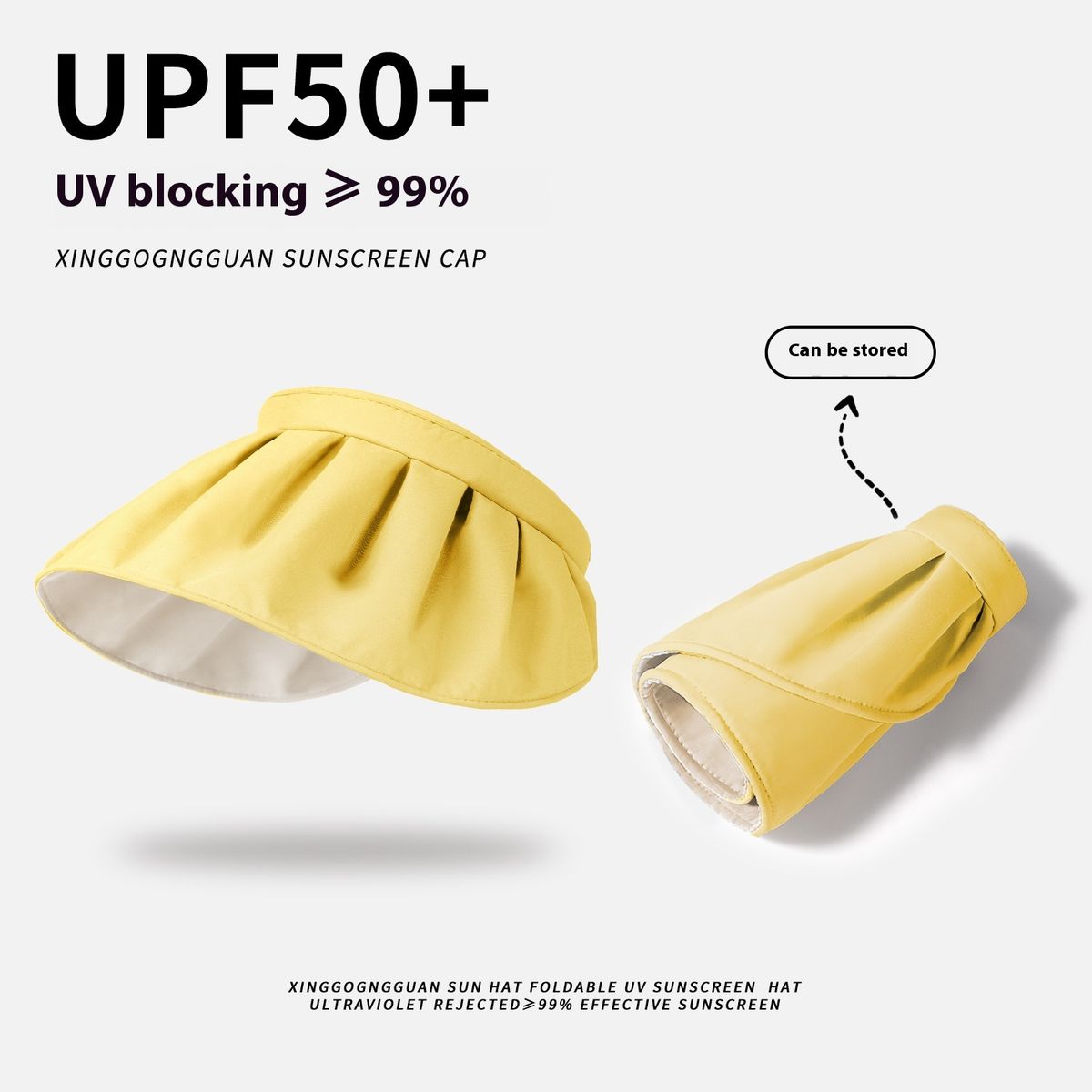 Sunscreen for women summer, UV resistant, empty top sunshade hat, sun hat with large eaves to cover the face, foldable_voghion.com