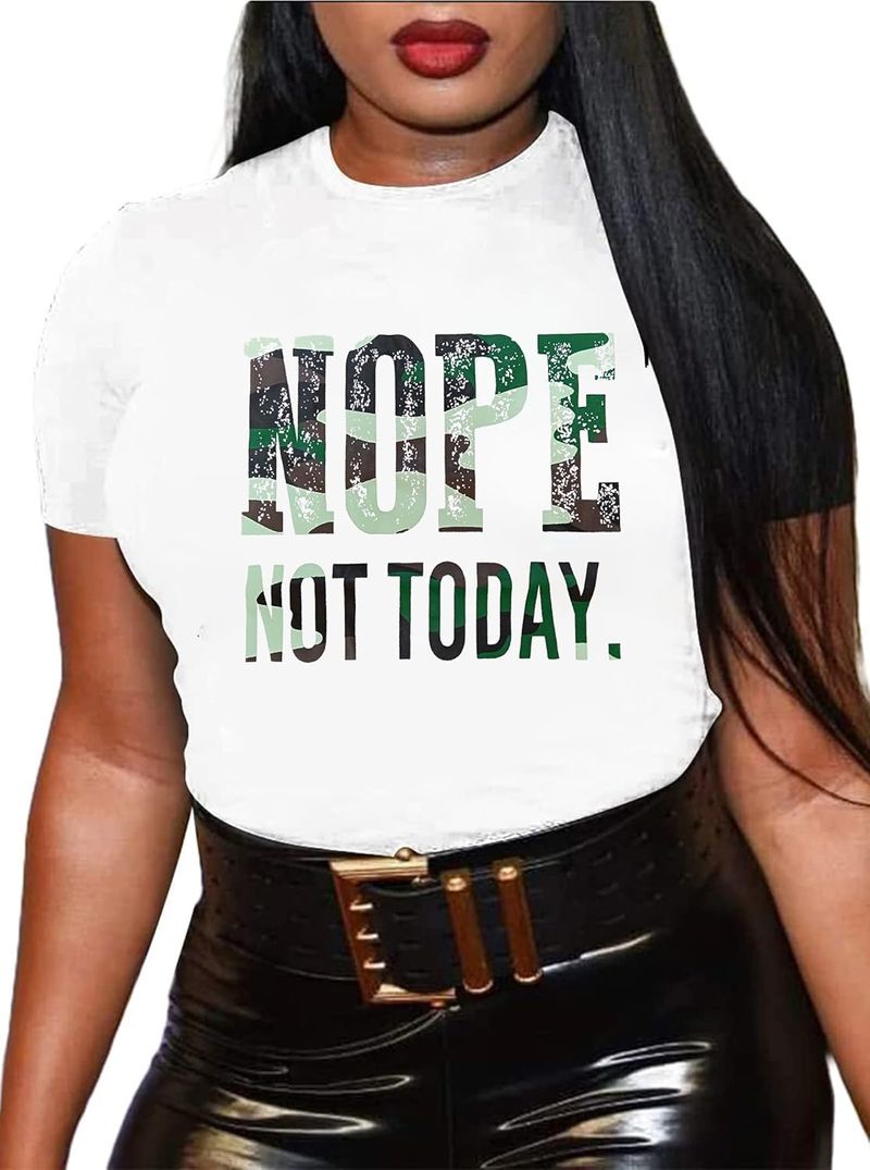 Hilinker Damen T-Shirt mit lustigem Muster, süßes Sommeroberteil, lässig, locker, kurzärmelig_voghion.com