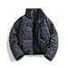 American Short Cotton Jacket For Men Winter Matte Melard Style Stand Collar Coat Trendy Brand High-end Feel_voghion.com