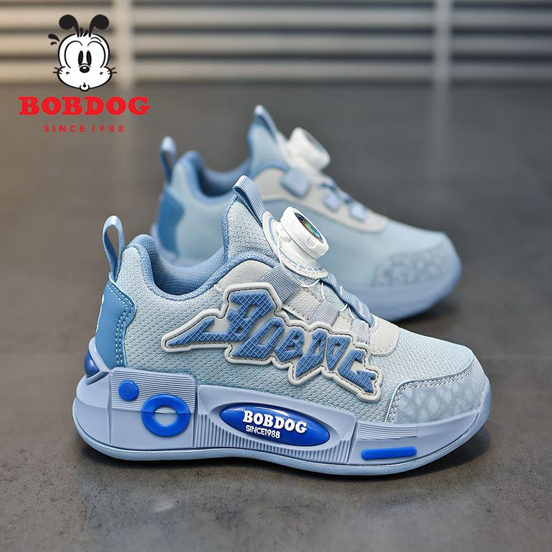 BOBDOG children's shoes running shoes spring new mesh breathable rotating buttons boys sports shoes children's casual shoes._voghion.com