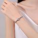 S Sterling Silver Handcrafted Mosonite Square Edged Bracelet, Simple And Fashionable Full Diamond Bracelet_voghion.com