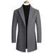 Men's Winter Wool Blend Overcoat With Cotton Lining, Long Business Casual Trench Coat For Middle-Aged & Young Men, Stand Collar Formal Jacket_voghion.com