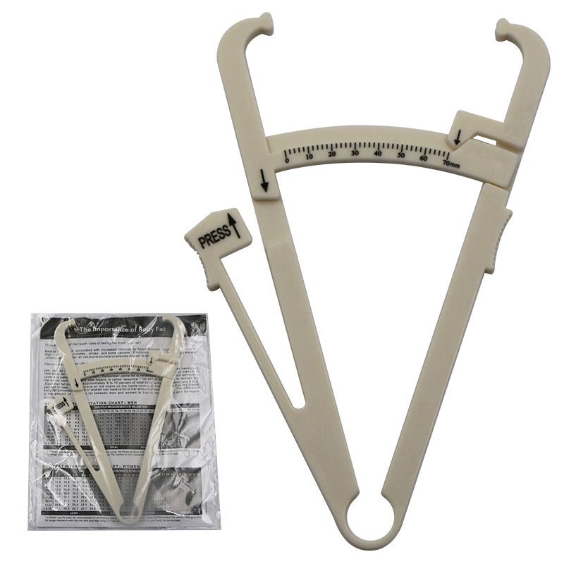 1PCS Crossfit Body Fat Loss Tester Calculadora Fitness Caliper Clip Medição Slim Skin Fold Gráfico de Gordura Corporal Equipamento de Ginástica_voghion.com