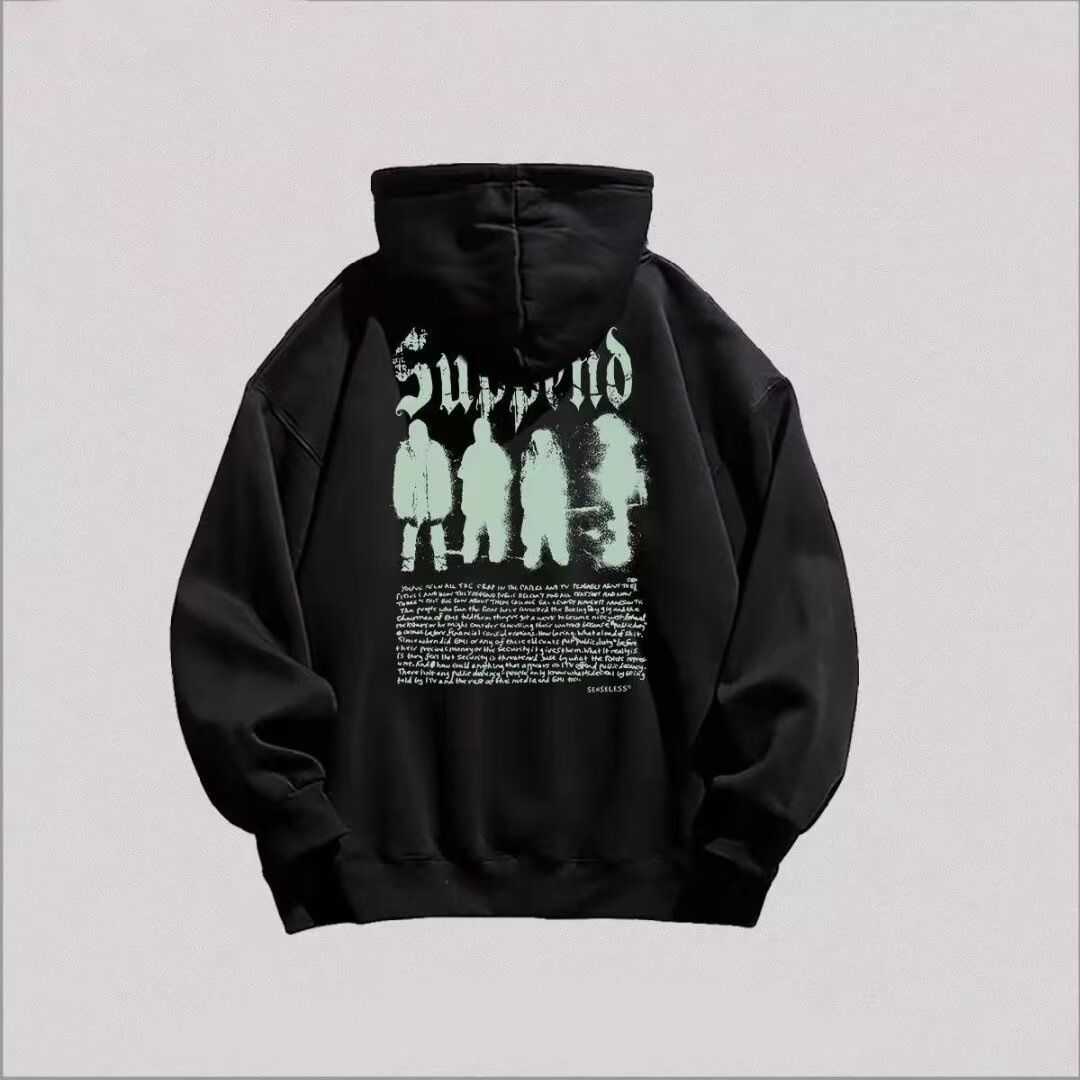 Autumn And Winter Hooded Sweatshirt Men's Thick And Plush Top_voghion.com