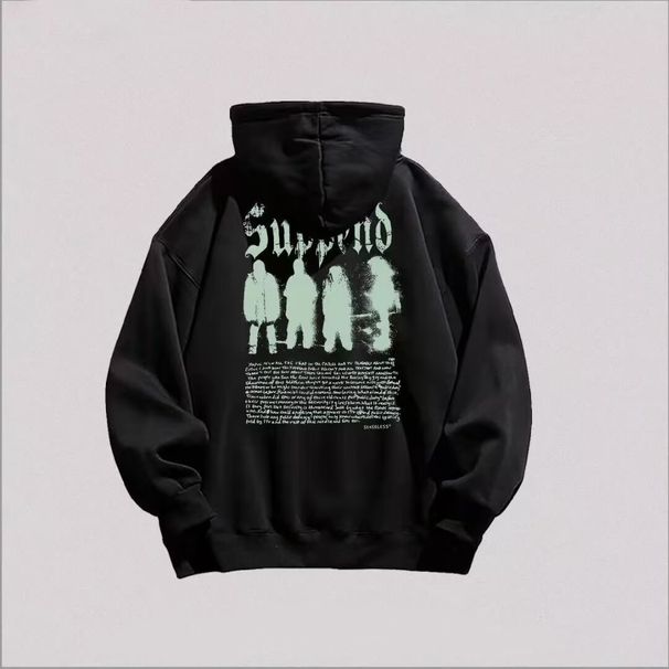 Autumn And Winter Hooded Sweatshirt Men's Thick And Plush Top_voghion.com