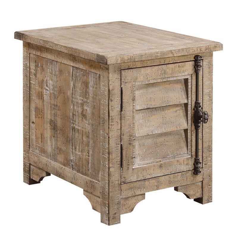 Wallace &amp; Bay Ludin Taupe Chair Side Table_voghion.com