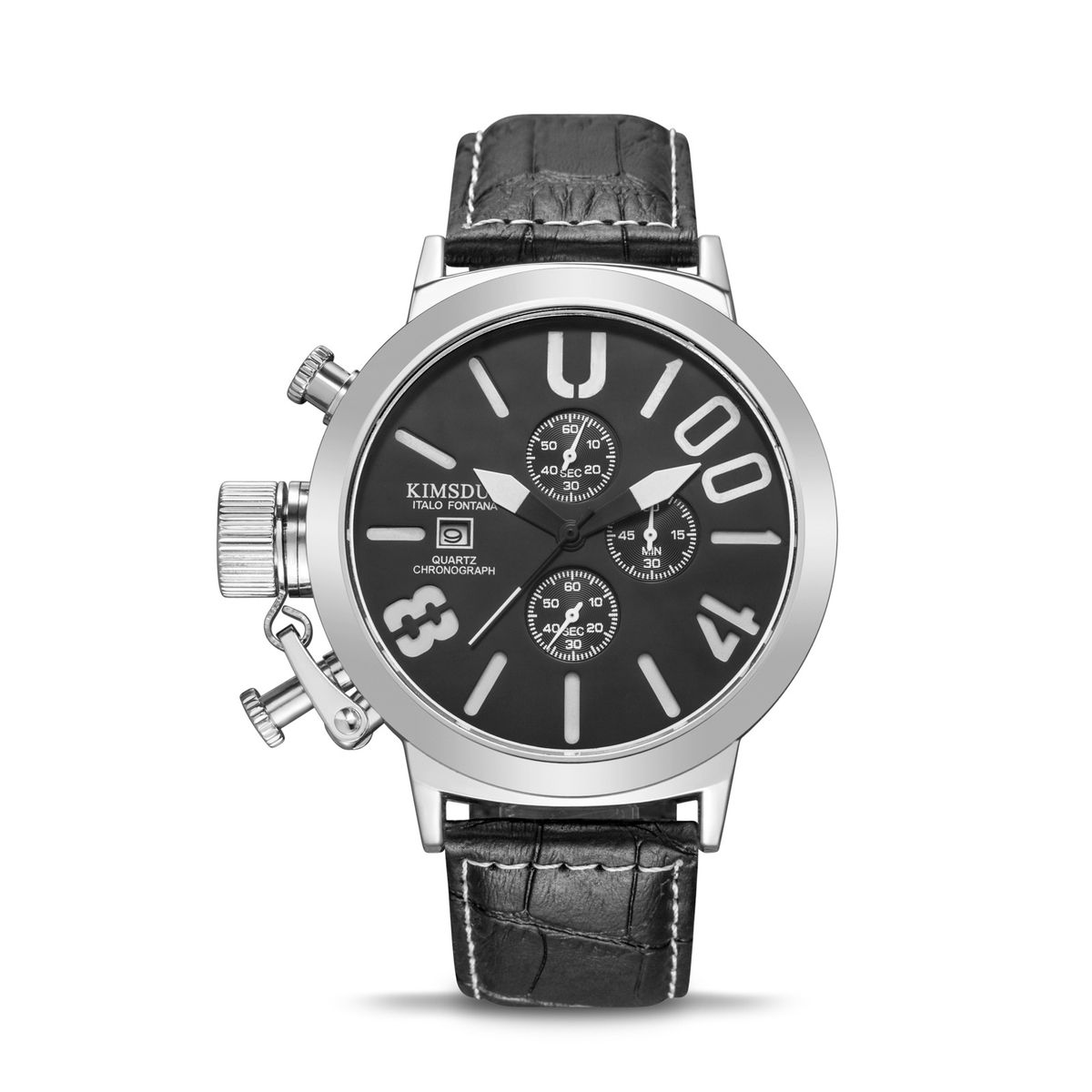 KIMSDUN Orologio da uomo con cinturino a quadrante grande Orologio impermeabile sportivo multifunzionale a tre occhi a sei pin_voghion.com