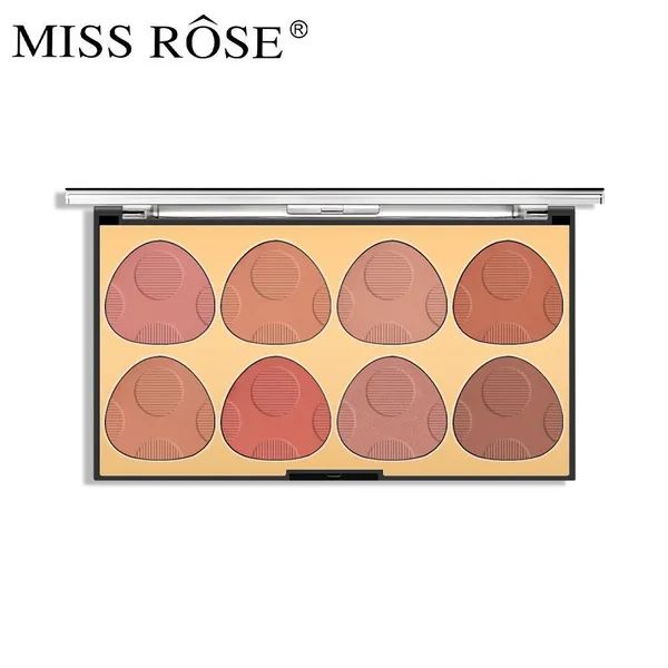 Miss Rose 8 Colours Waterproof Matte Blush Subtil Palette Makeup Long Lasting Contour Blush Highlighter and Bronzer Flush Powder Cosmetic_voghion.com