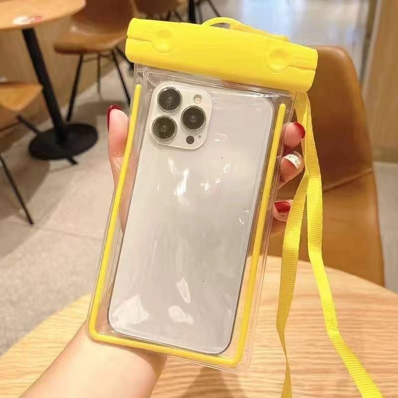 Bolsa impermeable para teléfono móvil que brilla en la oscuridad, con pantalla táctil, cubierta impermeable de 3 capas, bolsa impermeable para teléfono móvil de 8 niveles para buceo_voghion.com