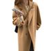 Women’s Double-Faced Wool Coat – Korean Oversized Trench (Camel/Black, S-2XL) | Minimalist Double-Breasted Mid-Length Overcoat_voghion.com