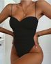 Popular women's one-piece swimsuit leopard print one-piece bikini set_voghion.com