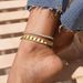 Fashion New Cuban Silver-Plated Exaggerated Versatile Thick Chain Anklet Wide Beach Foot Jewelry_voghion.com