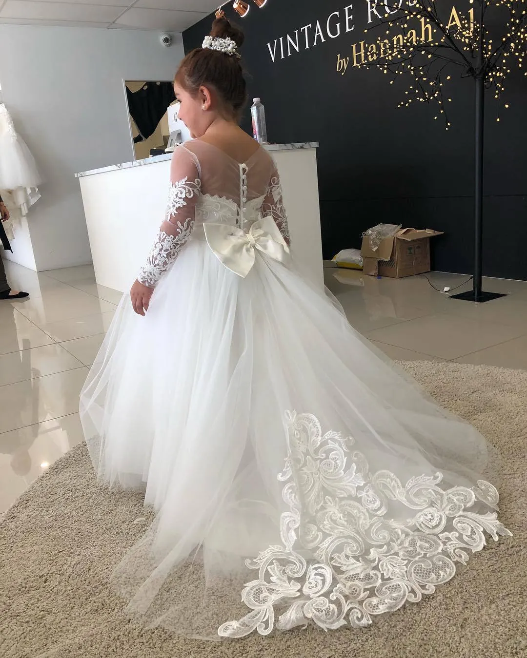 Robe pour enfant, robe de princesse, robe de mariée pour petite fille_voghion.com