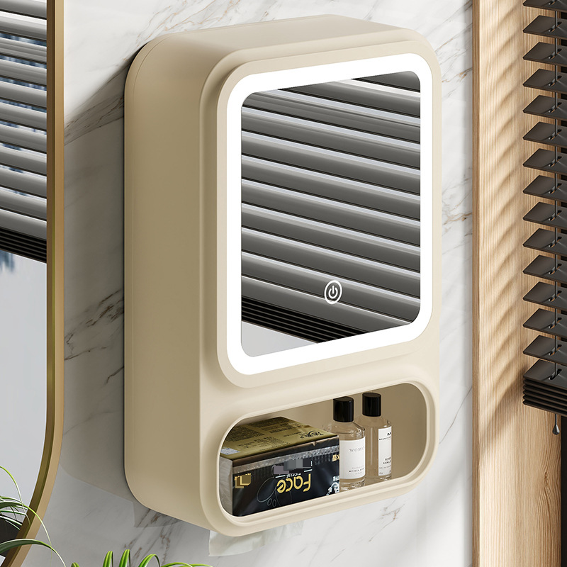 Wall Mounted Makeup Mirror LED Light Dressing Table With Light Folding Beauty Net Red HD New Wedding Gift_voghion.com