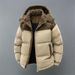 Men's Winter Fleece Lined Jacket With Detachable Hood, Thickened Warm Coat For Cold Weather, Casual Zip Up Outerwear - S-3XL_voghion.com
