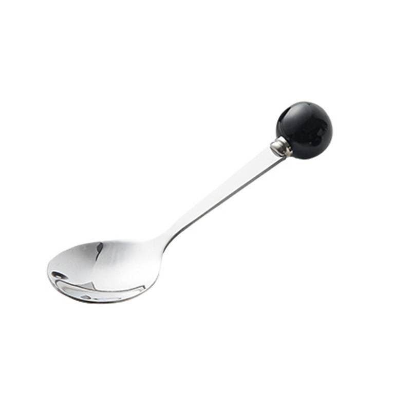 Jingde Zhen Creamy Style Ceramic Black Pearl Fruit Fork Set - High-Value Fruit Picks, Perfect Home Decor, Coffee Table Storage Tube_voghion.com