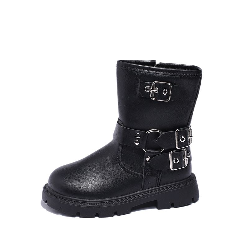 Modische Leder-Trendmarke, süße britische Mädchenstiefel im Prinzessinnen-Stil für Herbst und Winter, mittelgroße Martin-Stiefel_voghion.com