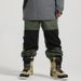 001 Damen-Snowboardhose mit Bündchen, locker geschnitten, wasserdicht, atmungsaktiv, warm, farblich abgesetzt, Arbeitshose, Schneehose für Herren, Outdoor-Skibekleidung_voghion.com