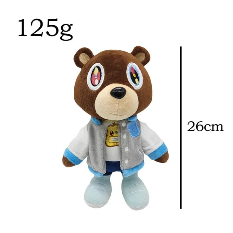 Nowa 30CM Kanye Bear Pluszowa lalka Wysokiej jakości słodka wypchana lalka Prezent urodzinowy dla dzieci_voghion.com