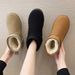 Fashion Casual Thick Soles With Veet Warm Slip-on Students Cotton Shoes Woman_voghion.com