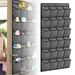 Schuh-Organizer mit 24 Taschen, zum Aufhängen an der Tür, Schuhregal für Hausschuhe, Schuhe, platzsparend, organisierter Schuhschrank, kostenloses Nagel-Schuhregal_voghion.com