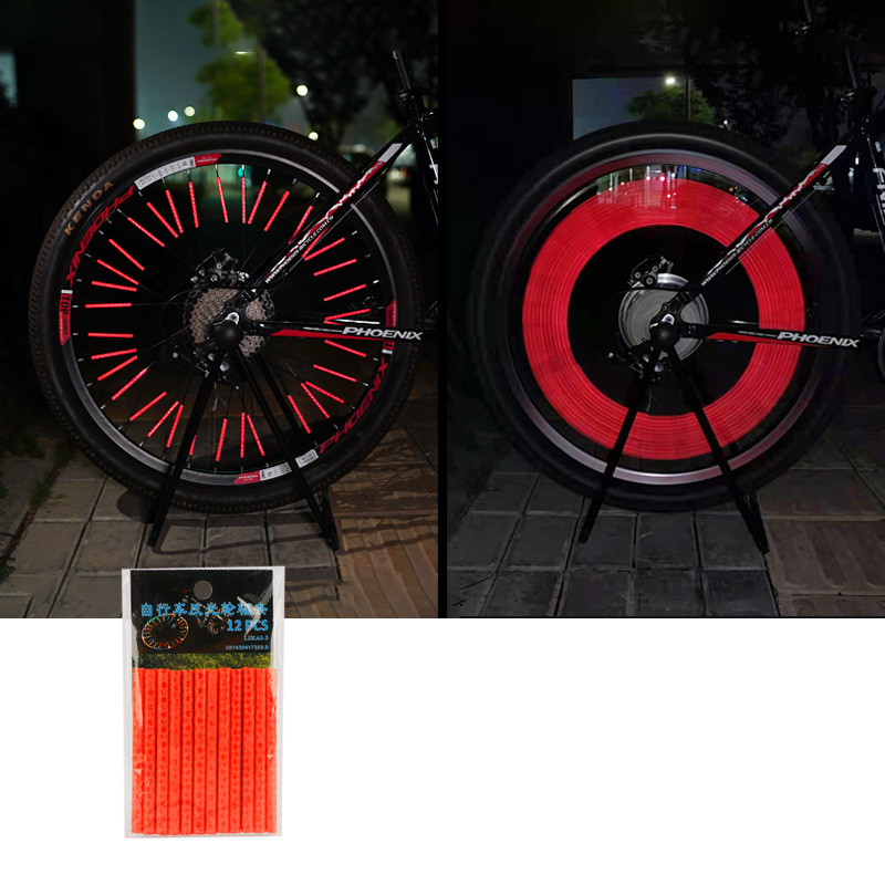 Bicycle Reflective Spokes Night Riding Safety Warning Night Travel Reflective Stickers Mountain Bike Riding Bicycle Card Strip Hot Wheels_voghion.com