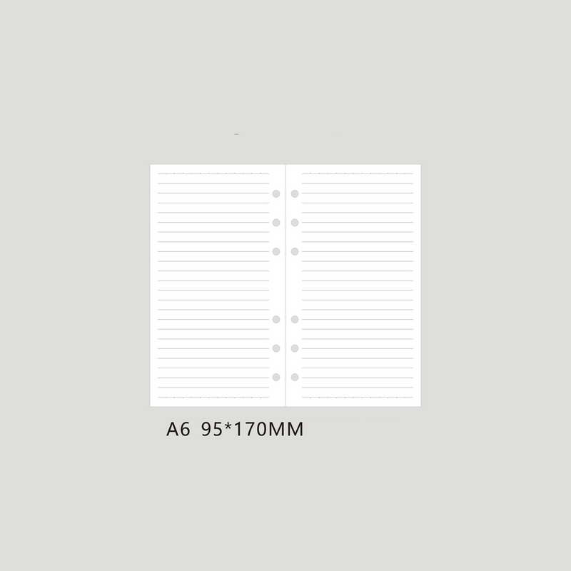Kraft Paper A5A6 Loose Leaf Inner Page Inner Core Square Horizontal Line Blank Dot Matrix Handbook Notebook Refill_voghion.com