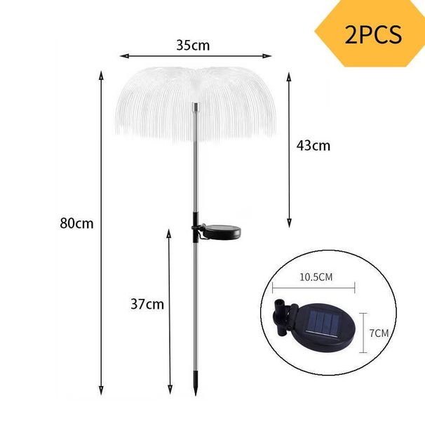 Solar Jellyfish Light - Simulation Fiber Optic Fireworks Garden Lawn Ground Plug Christmas Decoration LED Landscape_voghion.com