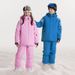 Wasserdichte Skijacke für Kinder mit Monogramm-Print – Warmer und winddichter Schneeanzug für Jungen und Mädchen (Größen 110–160, blau/rosa Monogramm, Teflon-Gewebe)_voghion.com