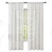 Jacquard Voile Curtains – Elegant Sheer Drapes (Rod Pocket, Light-Filtering, No-Drill, Polyester, White/Green, Multiple Sizes)_voghion.com