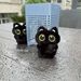 New Big Eyes Squeezing Plush Doll Cute Black Little Cat Bag Pendant_voghion.com