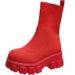 Fly-woven breathable candy-colored muffin platform boots for women_voghion.com