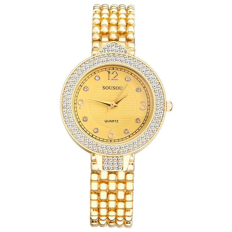 Women'S Fashion Diamond-Set Small Dial Bracelet Watch_voghion.com