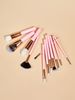 12 Make-up Pinselen, rosa Gold Set, Aeschattenpinsel, Fondatiounspinsel, klenge Fächerpinsel, Schéinheetsinstrumenter GUJHUI_voghion.com