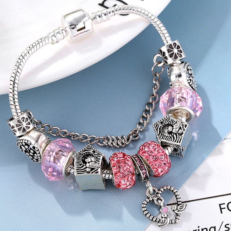 Pulseiras com pingente de pássaro romântico, corda de mão, acessórios para presente, presente de luxo_voghion.com