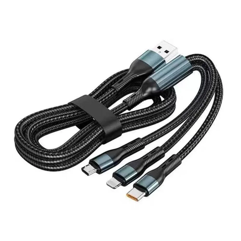 3 in 1 Schnellladekabel Handy-Ladekabel für iPhone Typ C Micro USB ☋_voghion.com