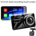 4-tums pekskärm drivande inspelare 1080P främre och bakre dubbelinspelningsskal av zinklegering i lager dold spegel_voghion.com