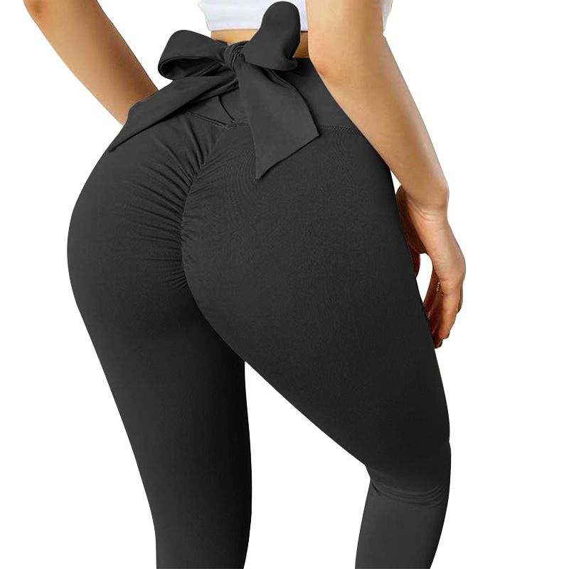 Calças de fitness de cintura alta de pêssego feminino arco sexy calças de fitness esportivas_voghion.com