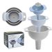 4-Piece Plastic Funnel Set - 4-in-1 Multi-Functional Kitchen Funnel for Oil Pouring, Liquid Dispensing, and Filtering_voghion.com