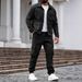Herren-Set aus schwerer Arbeitsjacke und Hose mit mehreren Taschen – robuster Retro-Stil (Armeegrün/Schwarz/Khaki/Dunkelblau/Grau, S-XXXL)_voghion.com