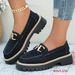 Neue Loafer für Frühling und Herbst 2025, große Größen, lässiger Ketten-Stil, britischer Stil, dicke Sohle, Export-Retro-Damenschuhe_voghion.com
