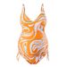 Women's Maternity Tie Deep V Backless Bikini Comfortable Non-Stringy Tummy One Piece Swimsuit_voghion.com