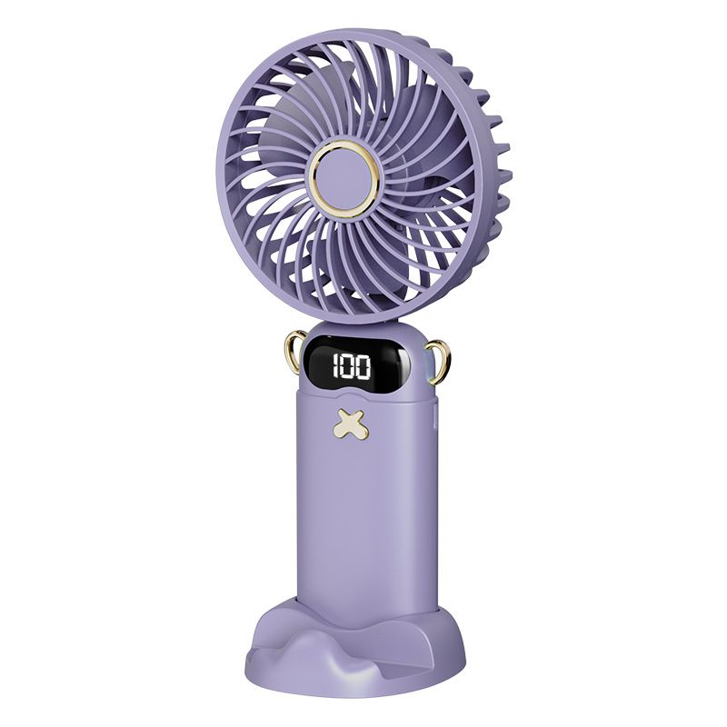 USB Small Handheld Portable Desktop Folding Digital Display Mini Aromatherapy Fan Student Outdoor_voghion.com