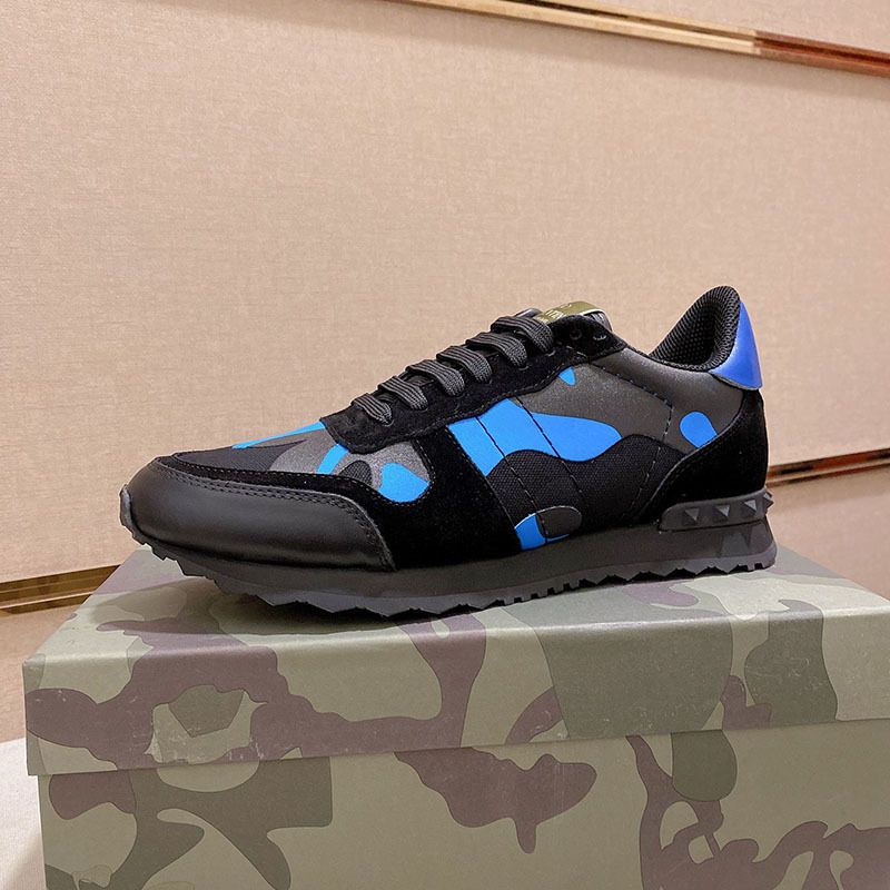 2024 Nowe buty sportowe V-Home Camouflage dla mężczyzn z nitowanym grubym dnem, modne sznurowane na co dzień, bloki kolorów_voghion.com