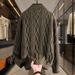 Men's Stylish Knit Sweater Jacket - Slim Fit Winter Pullover With Trendy Jacquard Pattern - Korean-Inspired Casual Coat For Fall & Winter_voghion.com