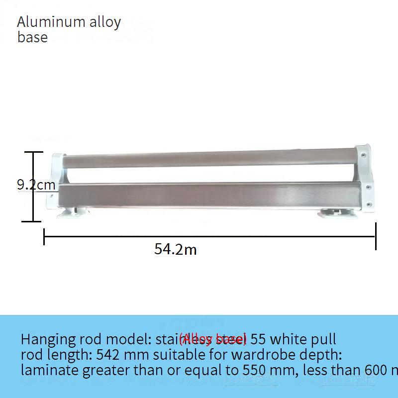 Ruimtebesparende, uitschuifbare broekenrek - Robuuste, bovenaan gemonteerde, uitschuifbare kastorganizer voor de garderobekast (verstelbare lengte en soepele schuifrail)_voghion.com