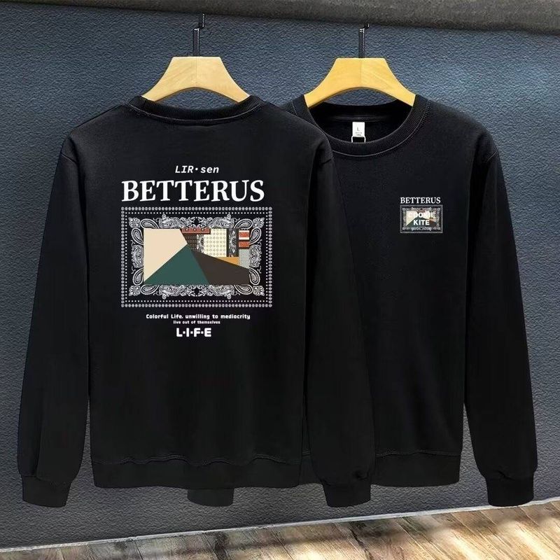 FW25 Matching Couple Cotton Crew Neck Sweatshirt - His & Hers_voghion.com